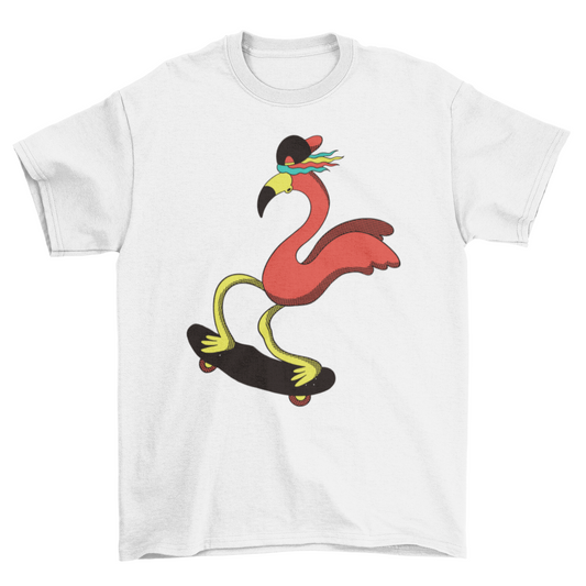 Skater flamingo t-shirt